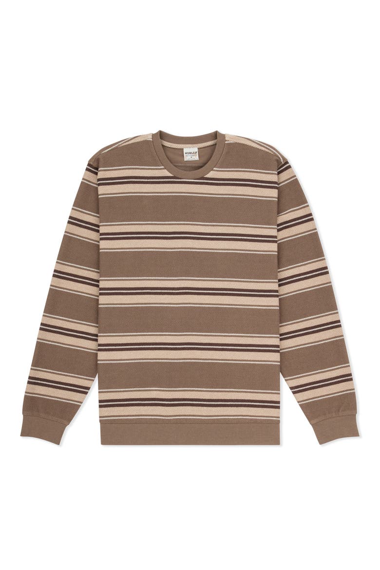 Hacienda Stripe Sweatshirt, Alternate, color, WOODSIDE