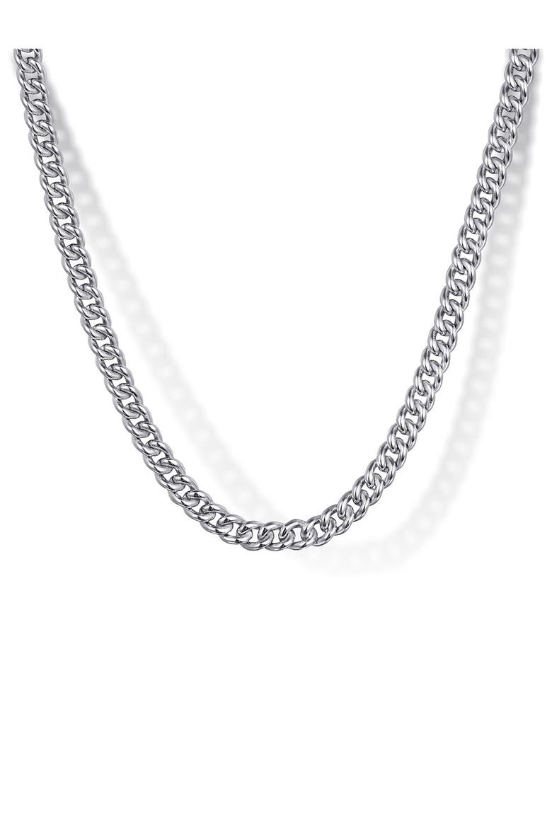 Contemporary Sterling Silver Curb Chain Necklace, Main, color, STERLING SILVER