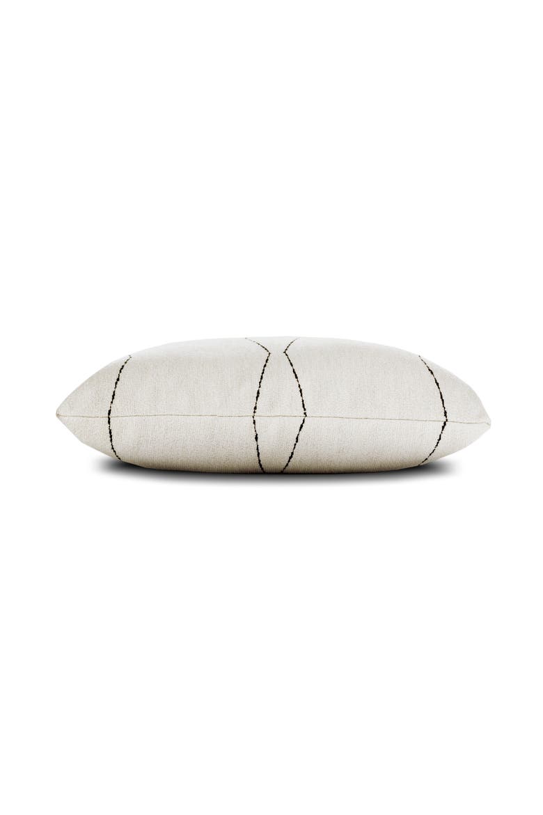 Oblique Ebony Textured Indoor & Outdoor Woven Accent Pillow, Alternate, color, Ebony