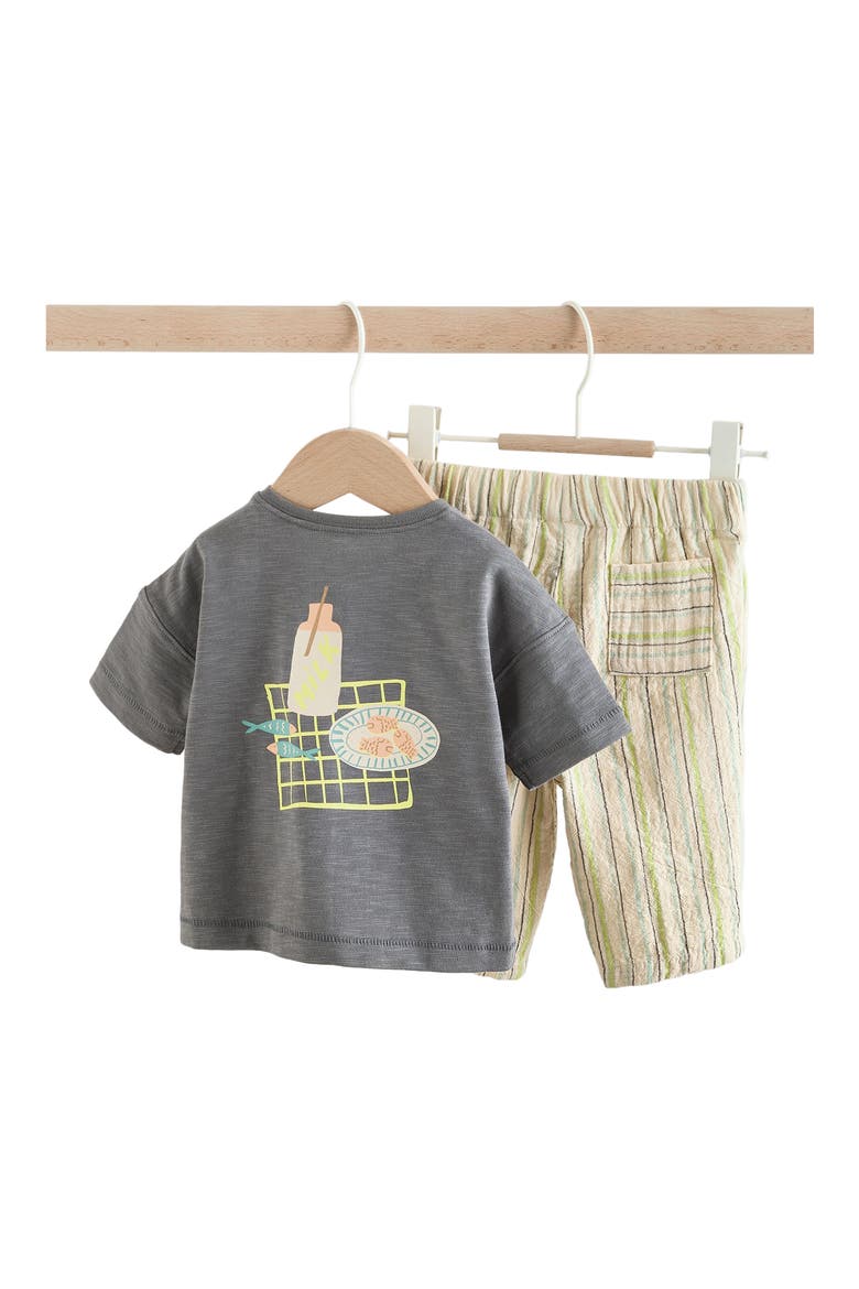 Graphic T-Shirt & Pants Set, Alternate, color, GREY