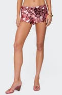 EDIKTED Sephira Sequin Microshorts