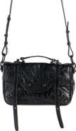 Balenciaga Nano Le City Flap Crinkle Leather Crossbody Bag