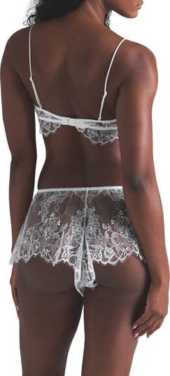 Ultrafine Lace Scoop Bralette & Shorts Set