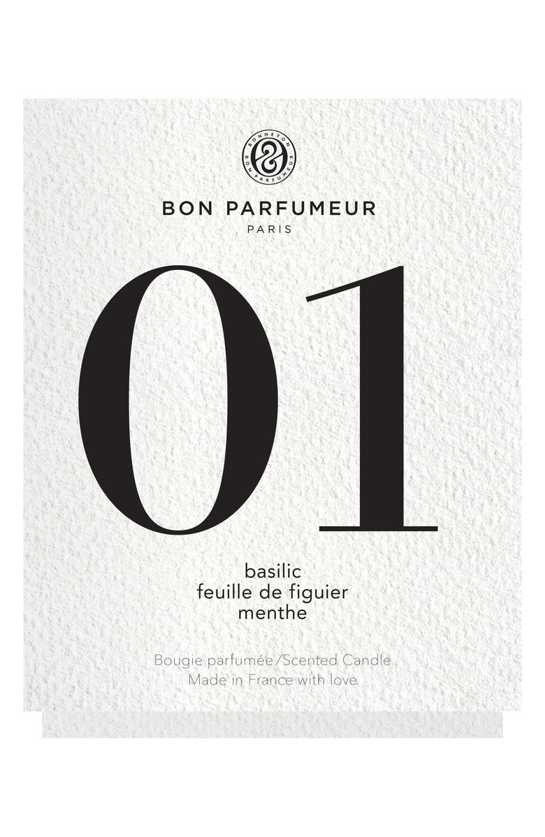 Bon Parfumeur Candle 01 Basil, Fig Leaves & Mint Scented Candle, Alternate, color,