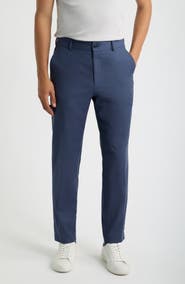 BOSS Virgin Wool Flat Front Trousers