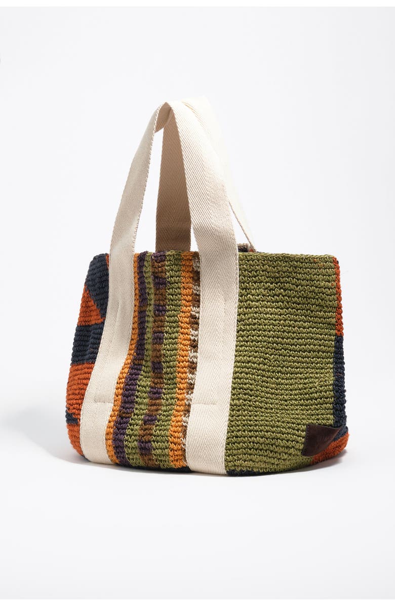 Bimba y Lola Maxi Jute Shopper Bag, Alternate, color, Aubergine