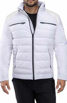 XRAY Faux Leather Trim Puffer Jacket