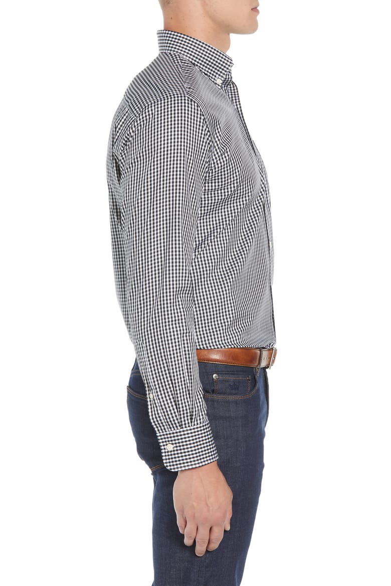Crown Soft Gingham Regular Fit Shirt, Alternate, color, BLACK