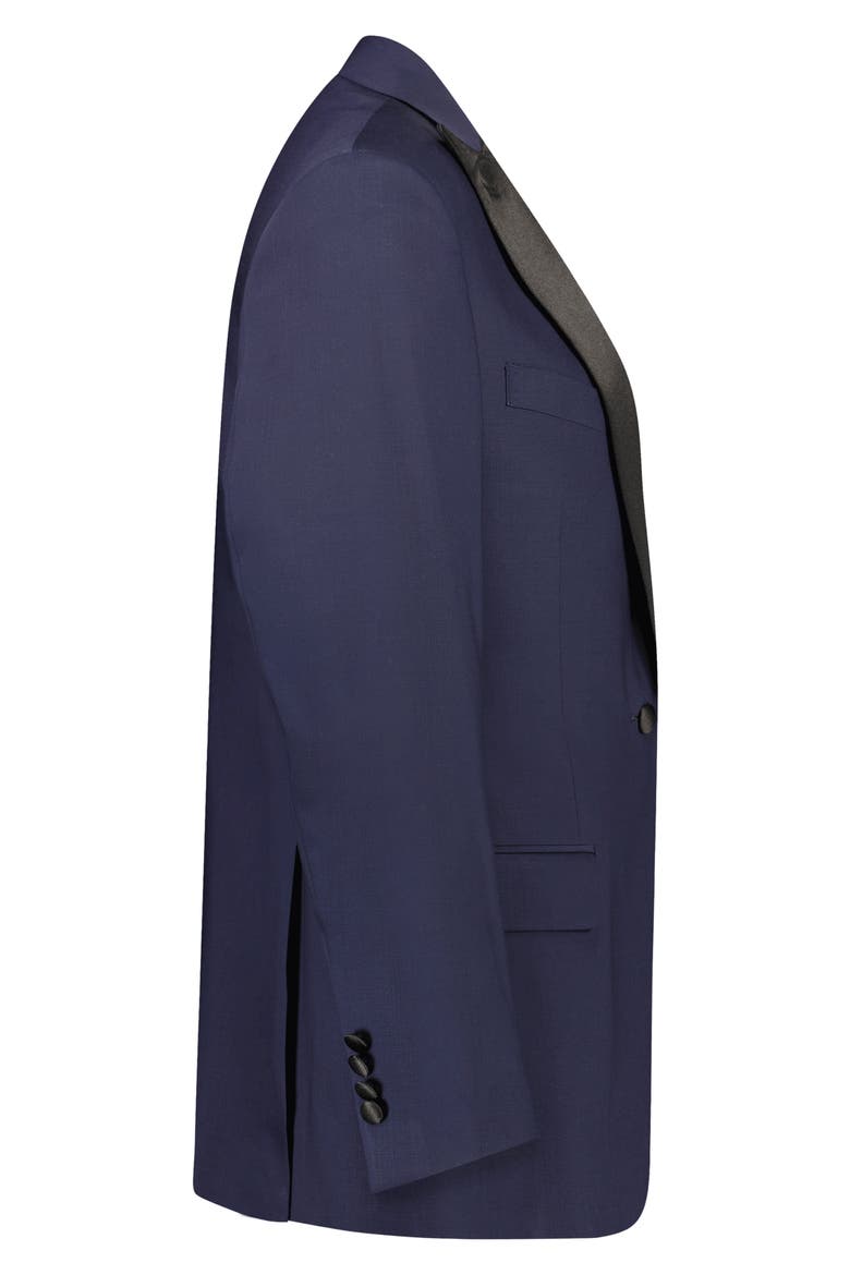 Regent Fit Wool Blend Tuxedo Jacket, Alternate, color, NAVY SOLID