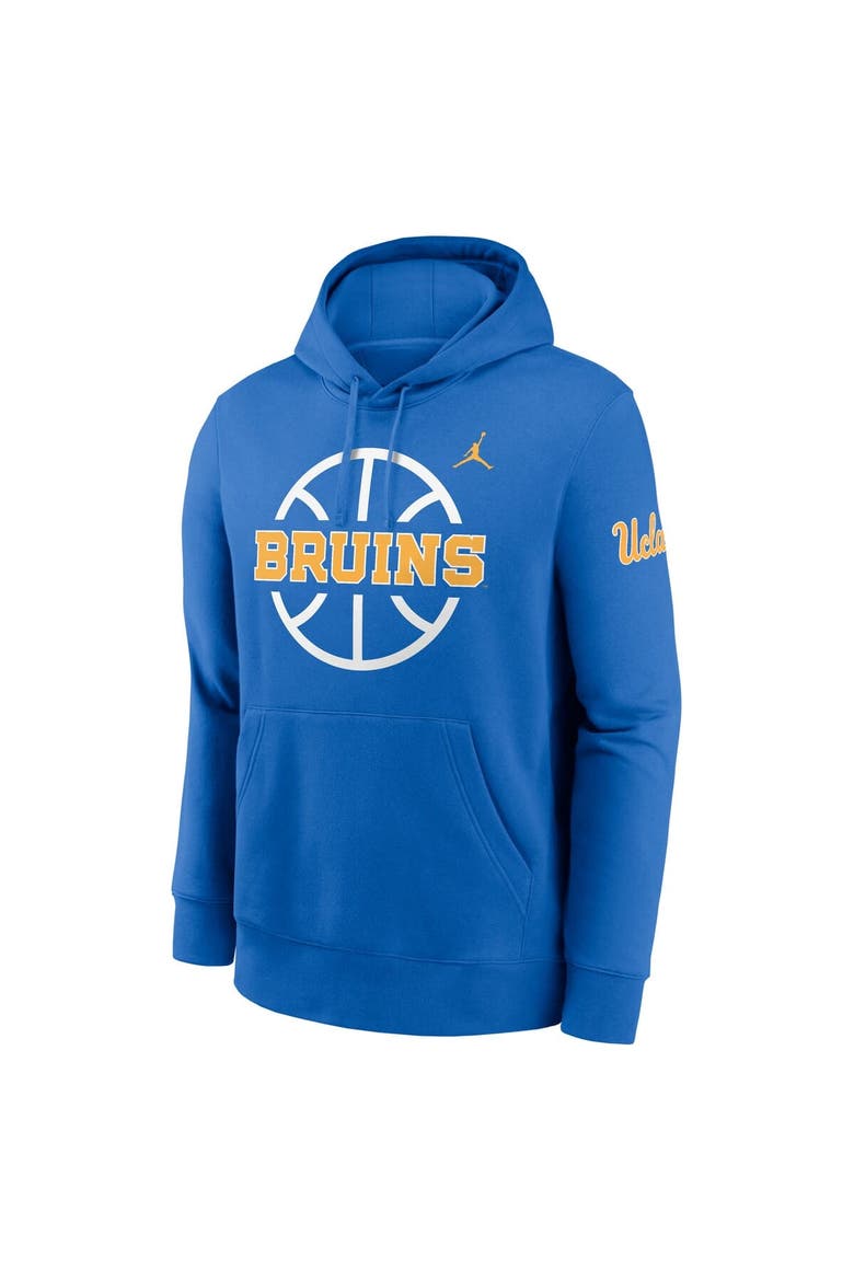 Men's Jordan Brand Blue UCLA Bruins Basketball Icon Club Fleece Pullover Hoodie, Alternate, color, Blue