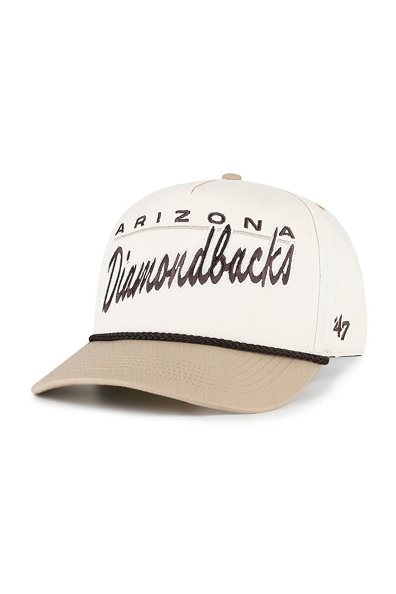 Men's '47  Natural/Tan Arizona Diamondbacks Neutral Terrain Hitch Rope Adjustable Hat, Alternate, color, Natural