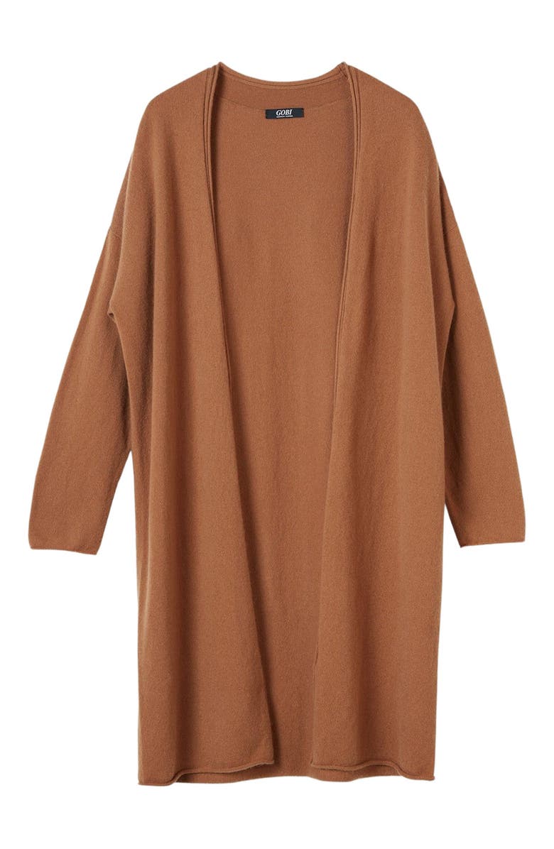 GOBI Mongolian Cashmere 3D Longline Cardigan, Alternate, color,