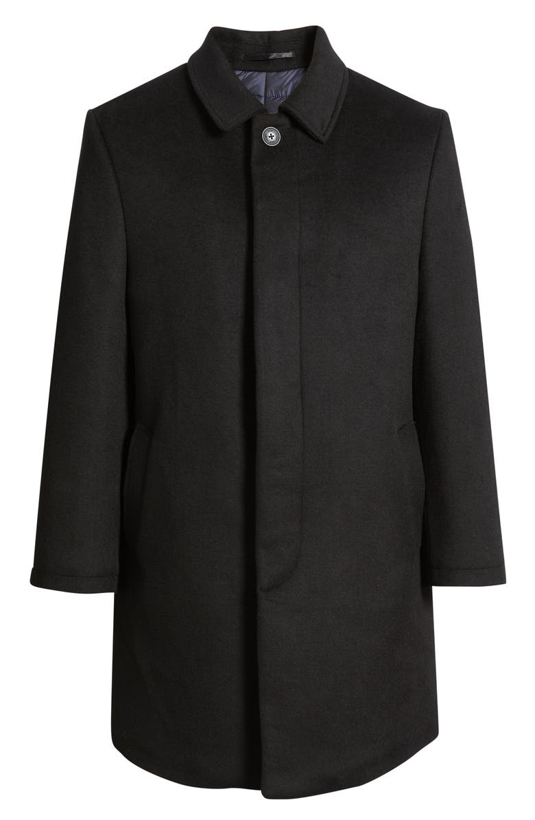 Hart Schaffner Marx Melville Wool Blend Longline Coat, Alternate, color, Black