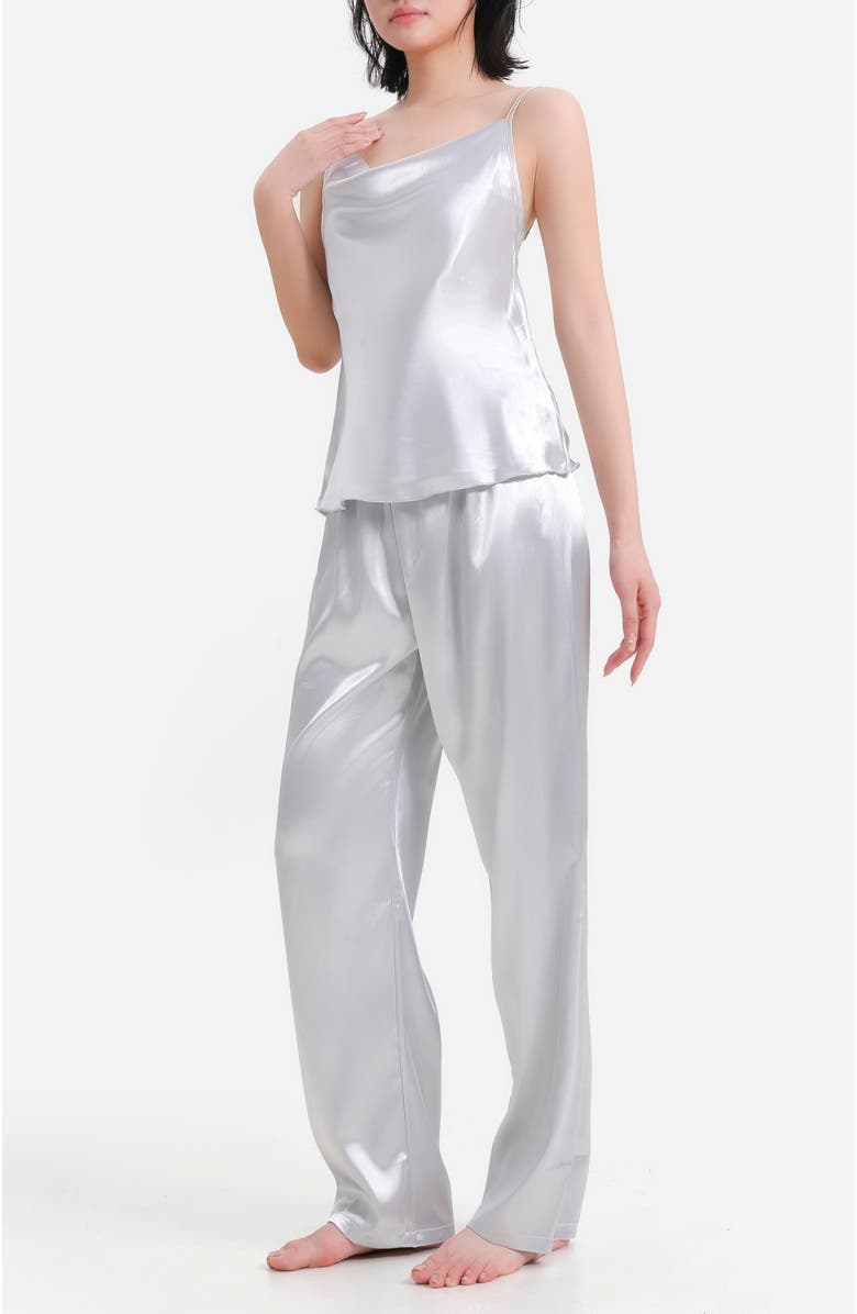 LECHERY<sup>®</sup> Lustrous Silky Shiny Satin 2-piece Pajama Set, Main, color, 
