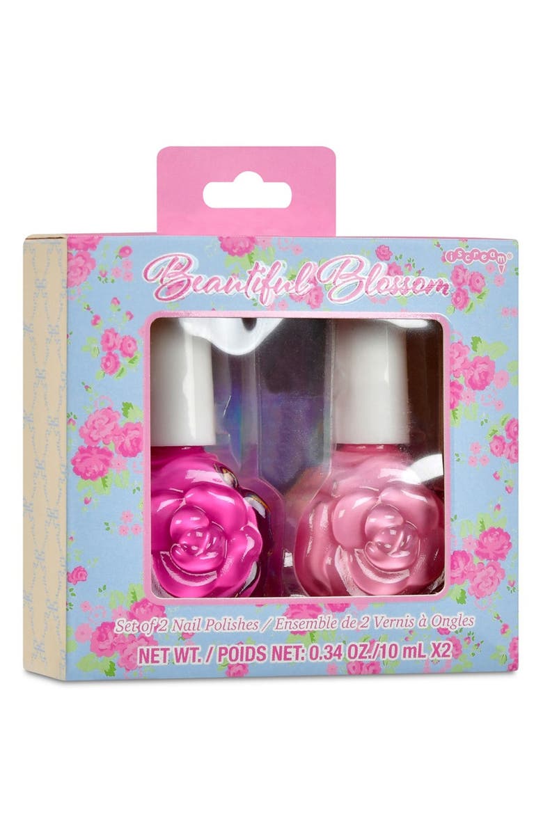 Iscream Kids' Beautiful Blossom Nail Polish Set, Alternate, color, Pink Multi