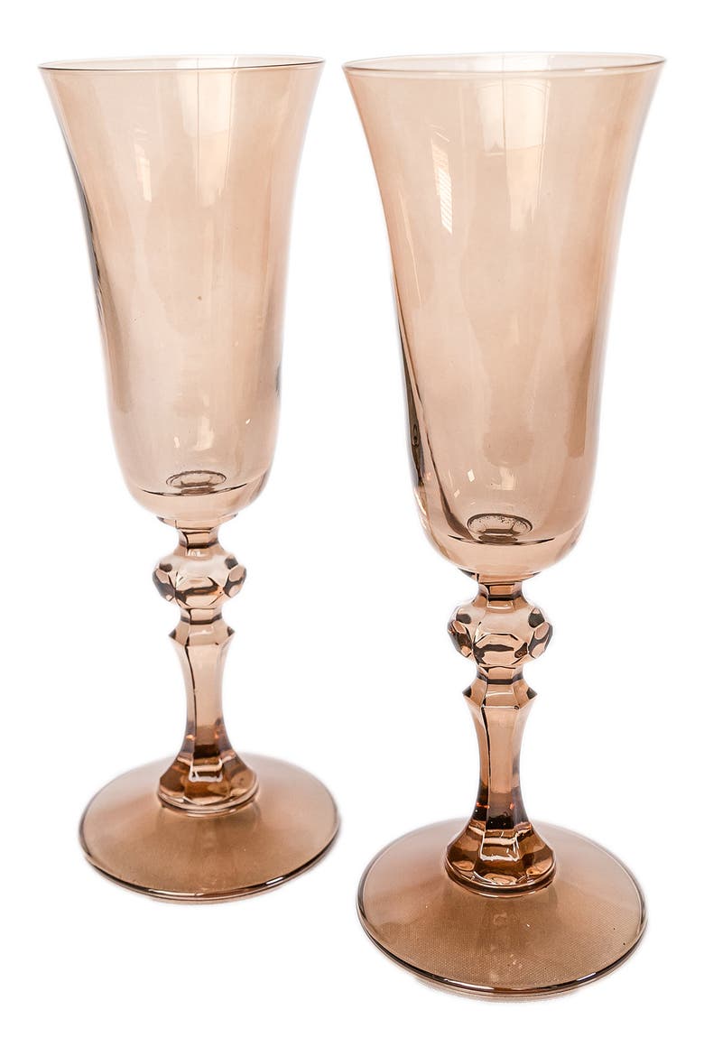Set of 2 Regal Flutes, Main, color, AMBER SMOKE
