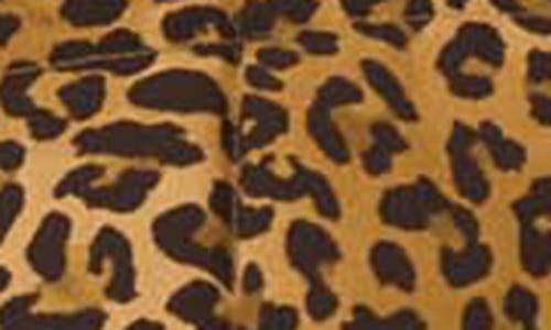 Blu Pepper Leopard Print Puffer Jacket In Brown