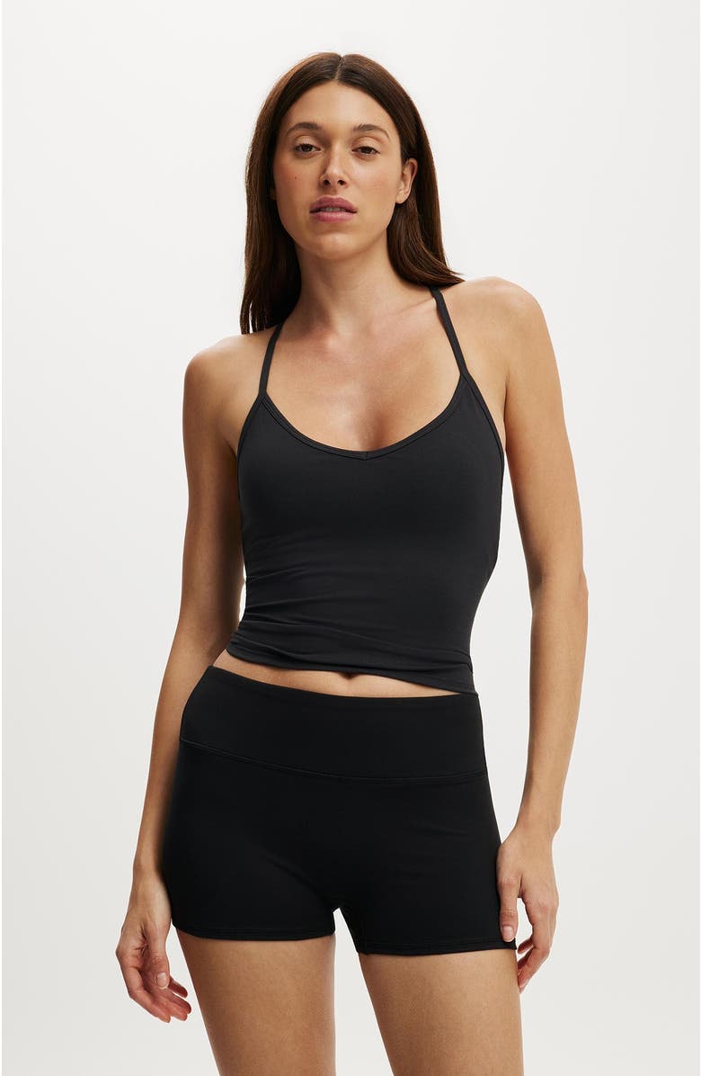 COTTON ON BODY Women's Active Ultra Soft Micro Shortie Short, Alternate, color, Black