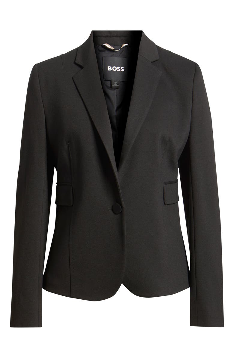 BOSS Jia Slim Fit Jacket, Alternate, color, Black