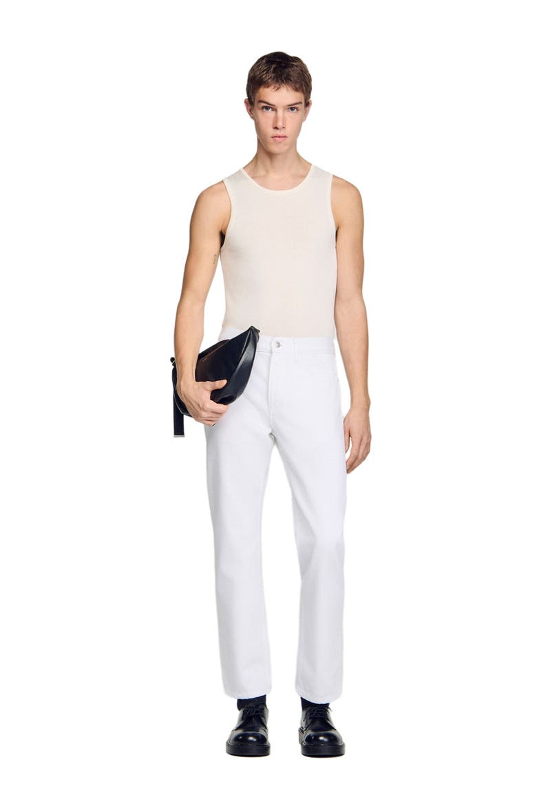 Regular raw jeans, Alternate, color, White