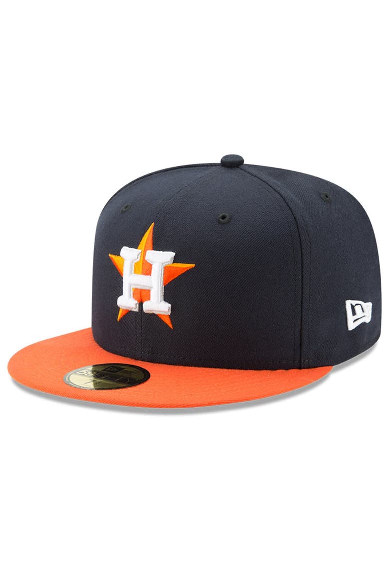 Men's New Era Navy/Orange Houston Astros 2022 World Series Champions Road Side Patch 59FIFTY Fitted Hat, Alternate, color, Navy