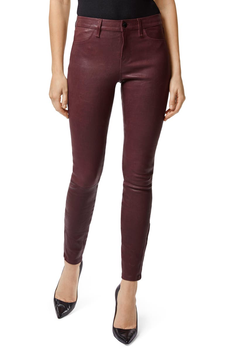 J Brand '8001' Lambskin Leather Pants, Main, color, 