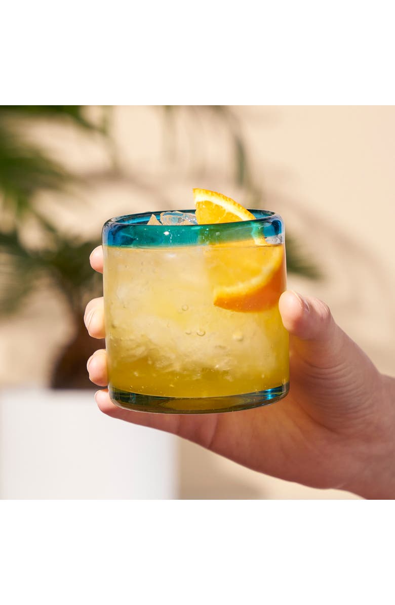 TWINE Segunda Vida Primavera Recycled Short Tumblers Set of 2, Alternate, color, Clear