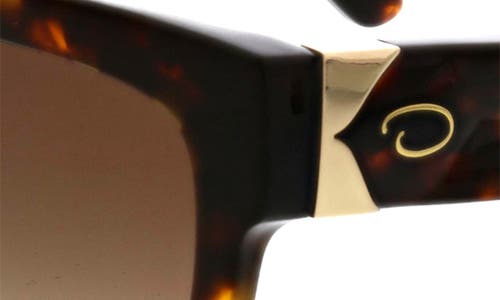 Oscar De La Renta 53mm Butterfly Sunglasses In Havana Demi