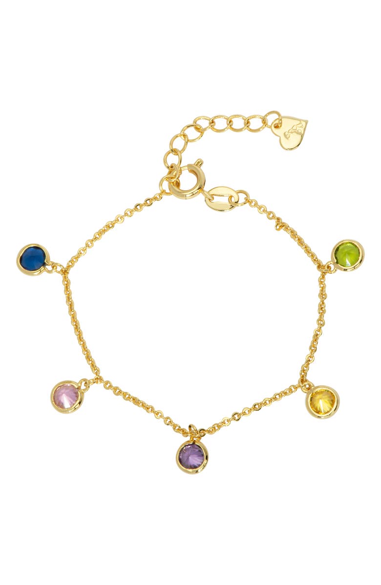 Lily Nily Kids' Multicolor Cubic Zirconia Charm Bracelet, Main, color, Multi