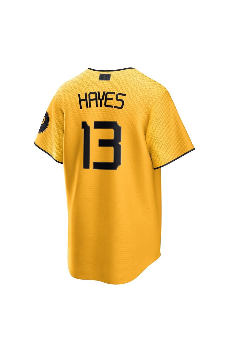 Nike Men's Nike Ke'Bryan Hayes Gold Pittsburgh Pirates City Connect Replica Player Jersey, Alternate, color, 