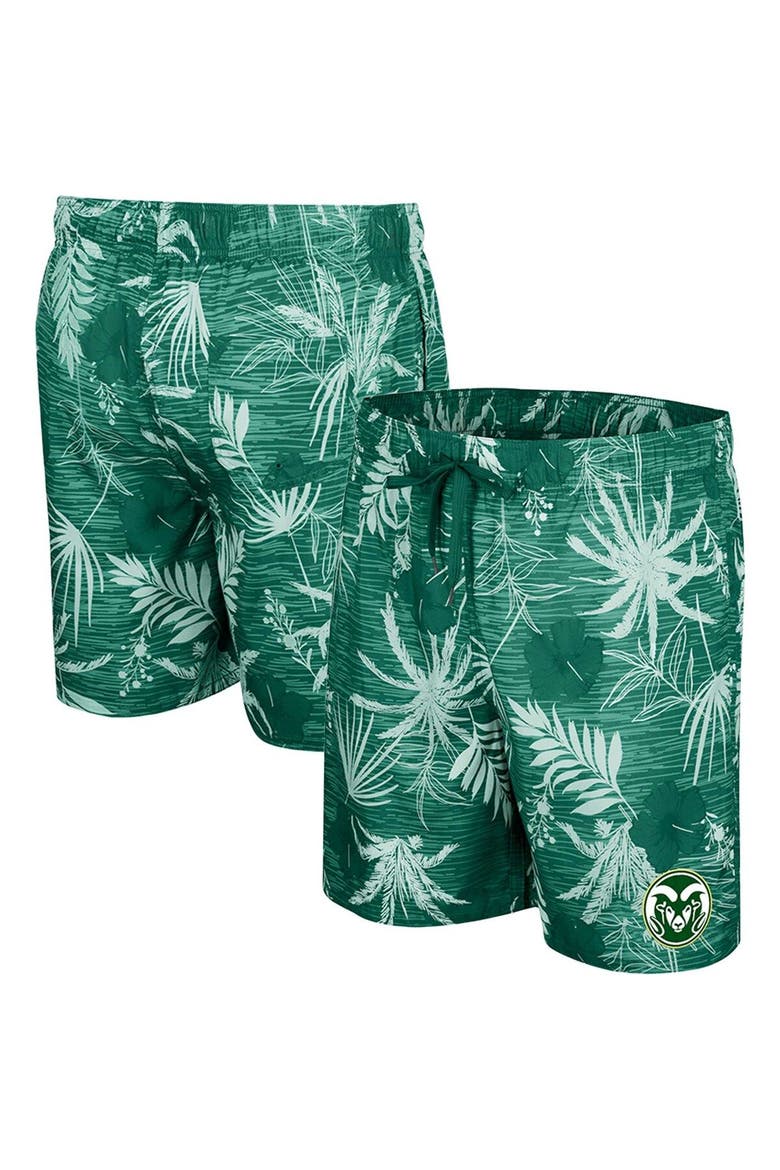 Men's Colosseum Green Colorado State Rams What Else is New Swim Shorts, Main, color, Green