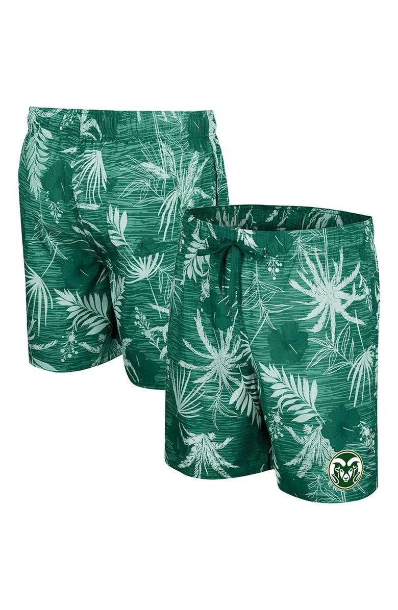 COLOSSEUM Men's Colosseum Green Colorado State Rams What Else is New Swim Shorts, Main, color, Green