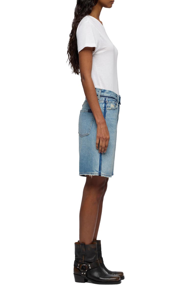 7 For All Mankind Lola Long Denim Shorts, Alternate, color, Sapphire Dust