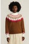 selected Rich Ginger Brown Fairisle