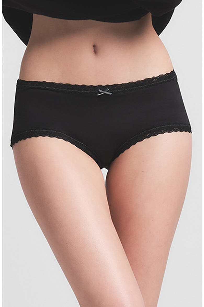 Lightweight Lace Boy Shorts, Main, color, SOOT TONAL