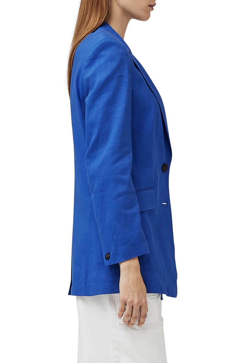 rag & bone Charles Linen Blend Blazer, Alternate, color, Brtblue