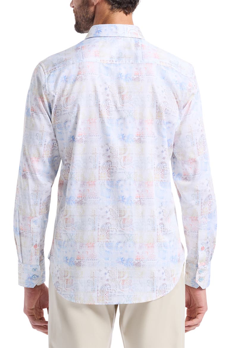 Vista Classic Fit Stretch Button-Up Shirt, Alternate, color, MULTI WHITE