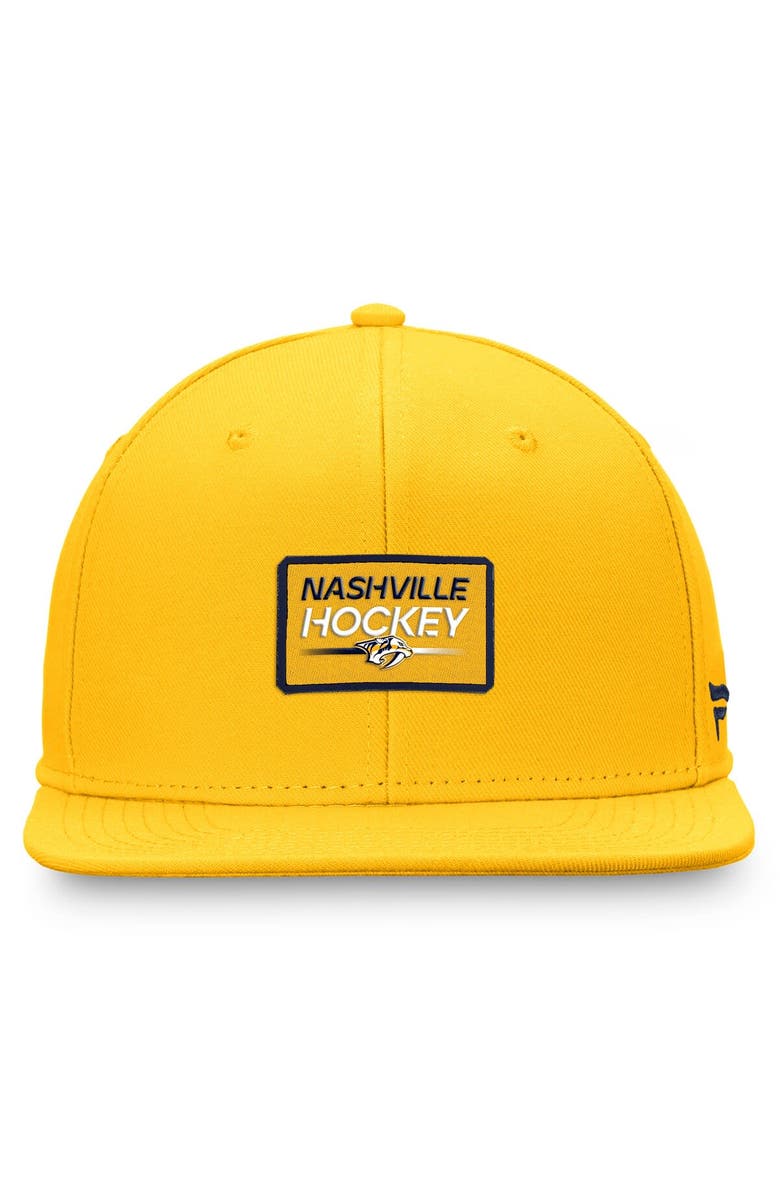 FANATICS Men's Fanatics Branded Gold Nashville Predators Authentic Pro Prime Snapback Hat, Alternate, color, Gold