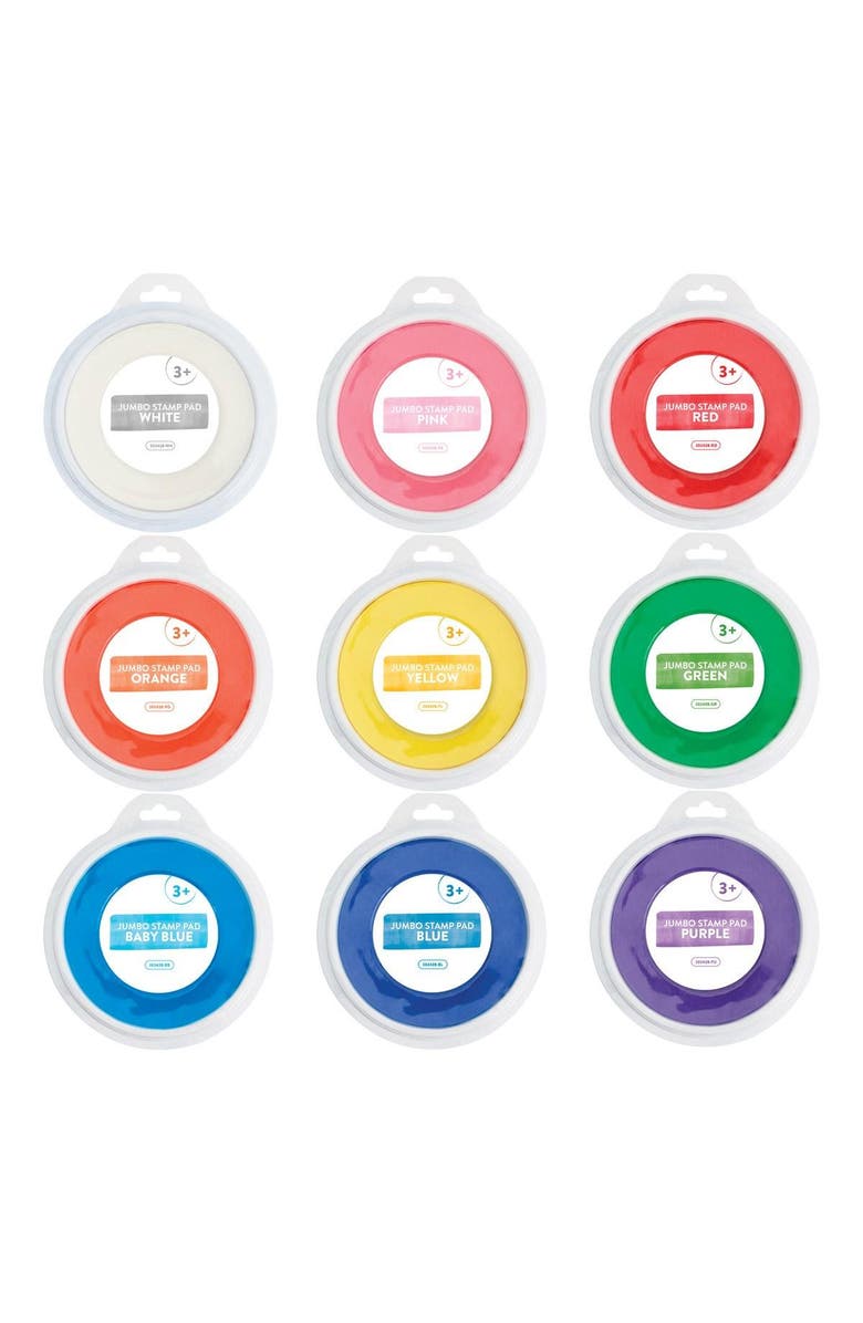 Kaplan Early Learning Company Washable Jumbo Stamp Pad - Set of 9, Main, color, Multicolored