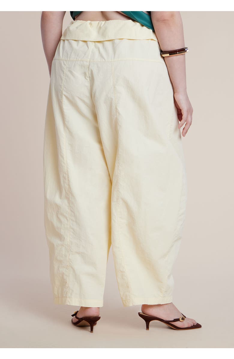 ELOQUII Foldover Tie Waist Pant, Alternate, color, Sunlight Yellow