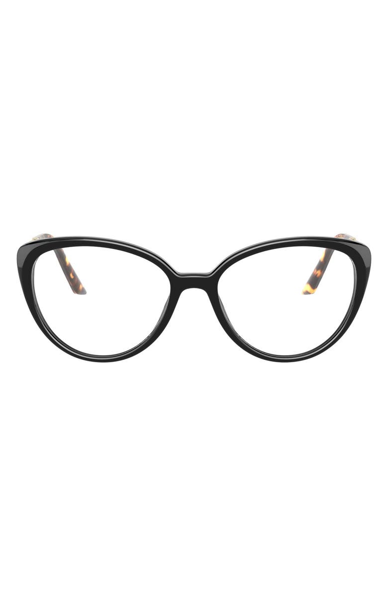 Prada 53mm Cat Eye Optical Glasses, Main, color,