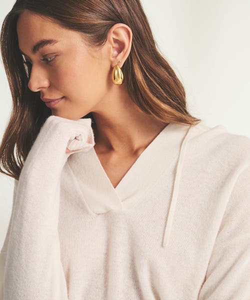 Shop Naadam Lightweight Cashmere Open Neck Hoodie