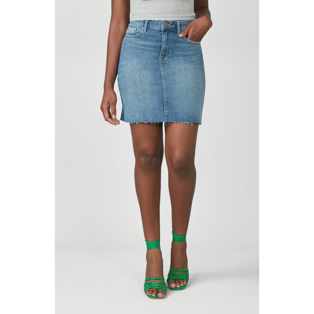 Lola Jeans Maddy High Rise Mini Skirt In Morning Day Light