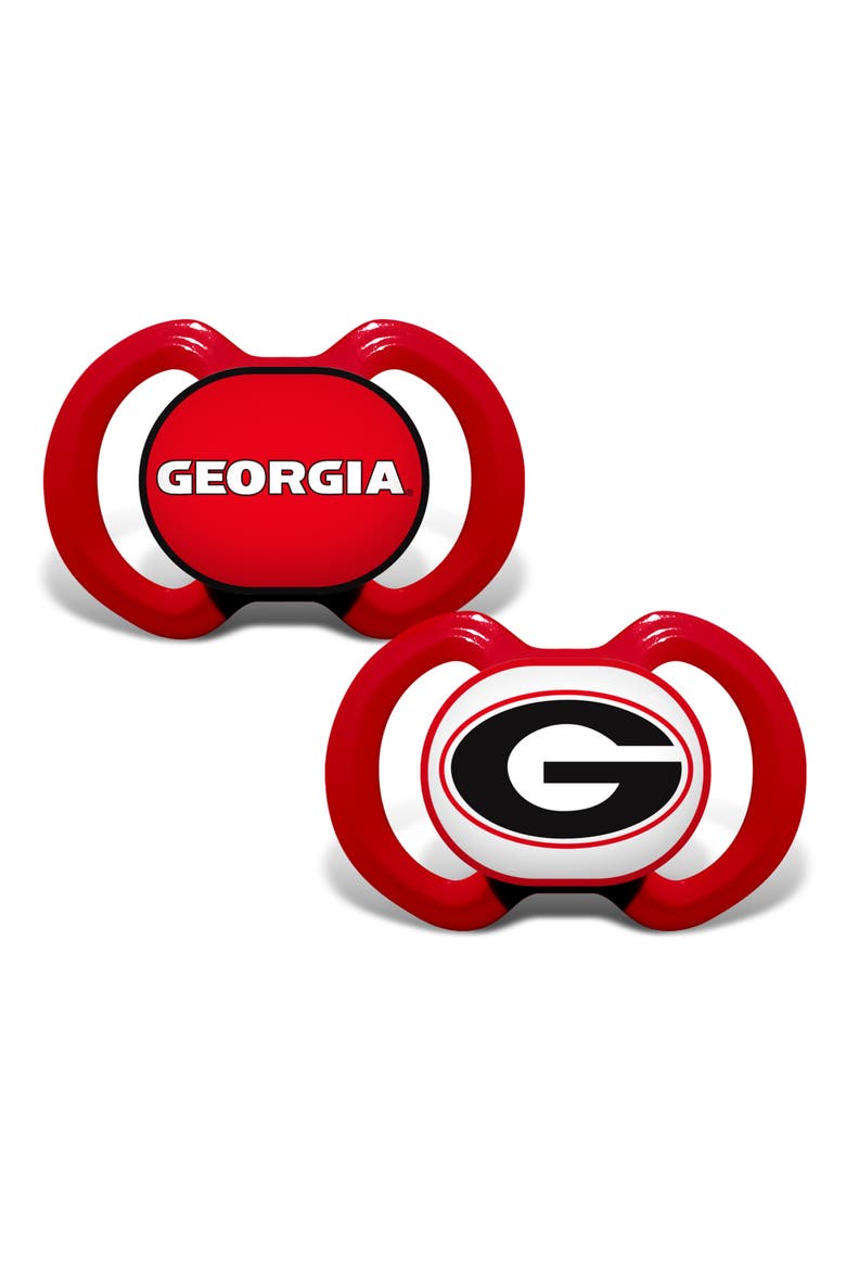 Georgia Bulldogs Pacifier 2-Pack, Main, color, Multicolor