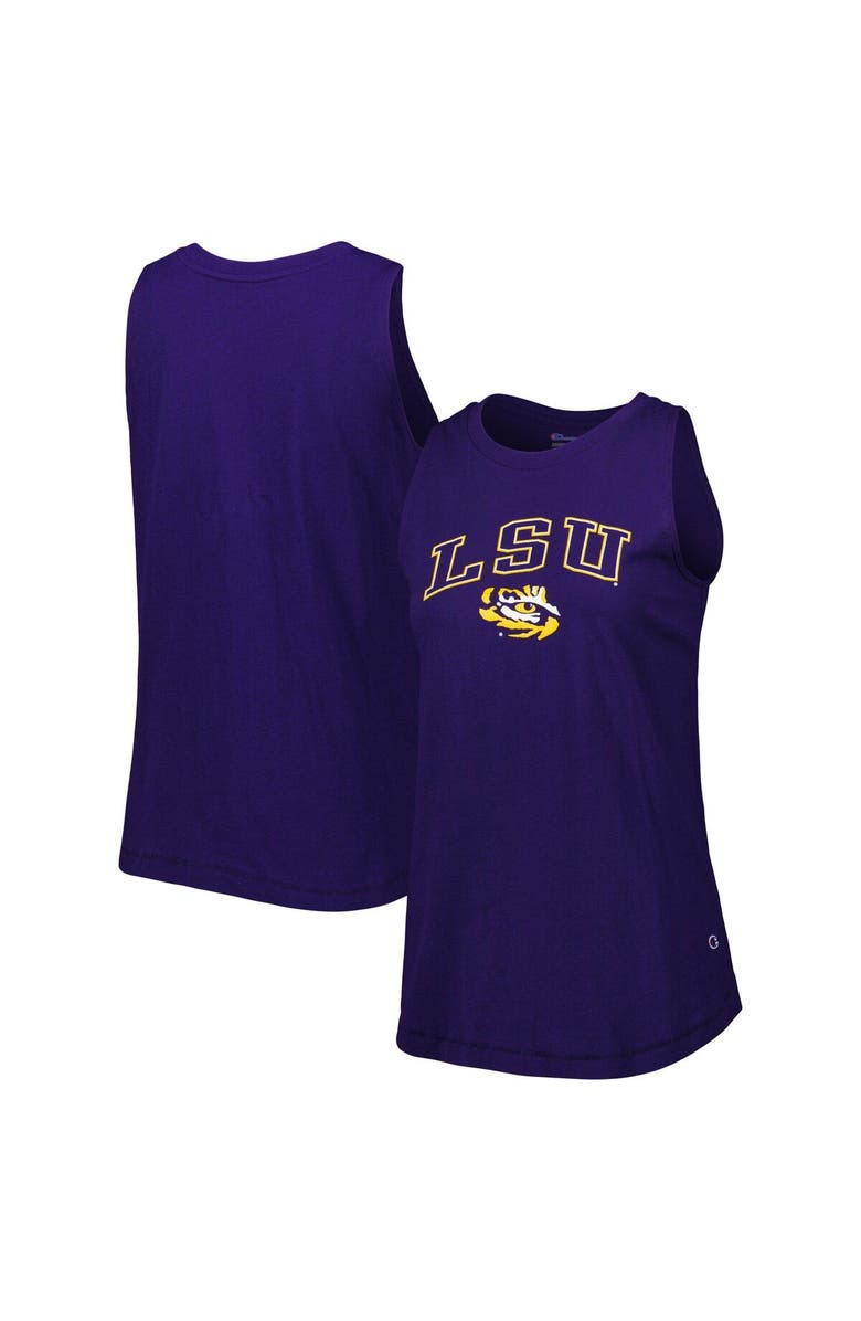 Champion Women's Champion Purple LSU Tigers Arch Logo Tank Top, Main, color, 