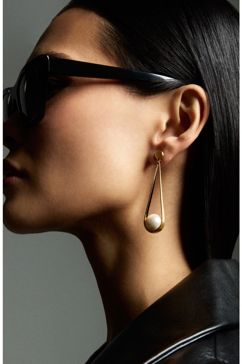 Ipanema Drop Earrings, Alternate, color, PEARL/ GOLD
