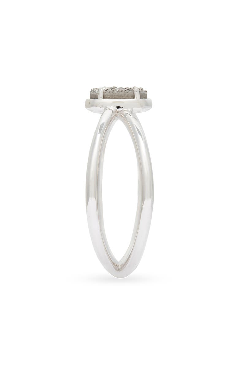 Kendra Scott Emilie Double Band Ring, Alternate, color, Rhodium Platinum Drusy