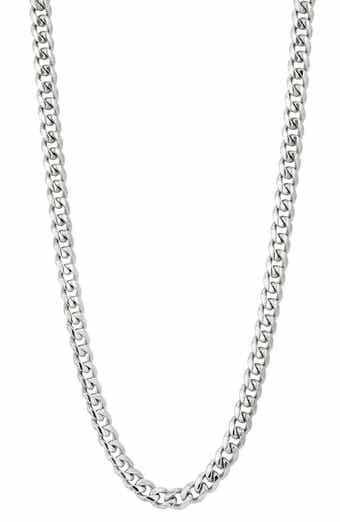 SAVVY CIE JEWELS Flat Curb Chain Necklace
