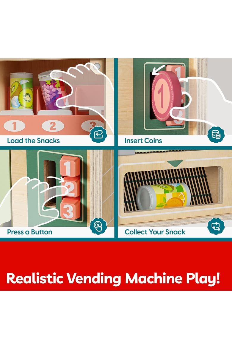 Kids Wooden Vending Machine Montessori Pretend Toy, Alternate, color, Multicolor