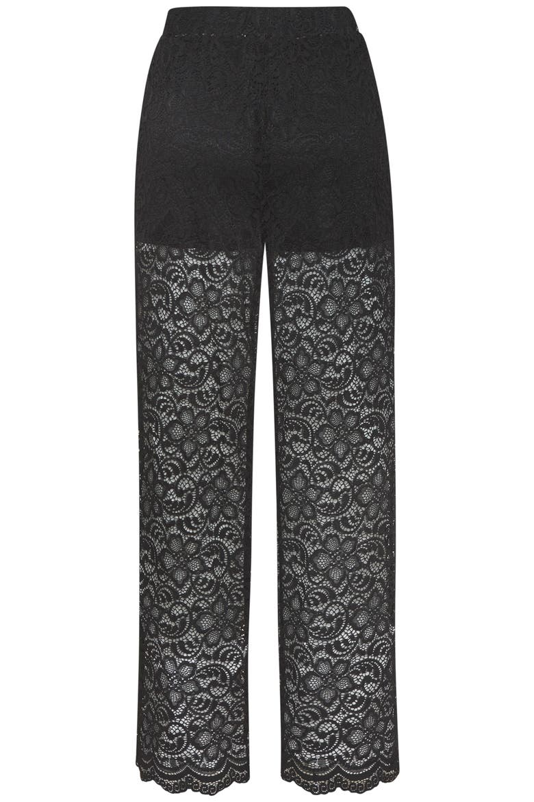 Lace Overlay Pants, Alternate, color, Black